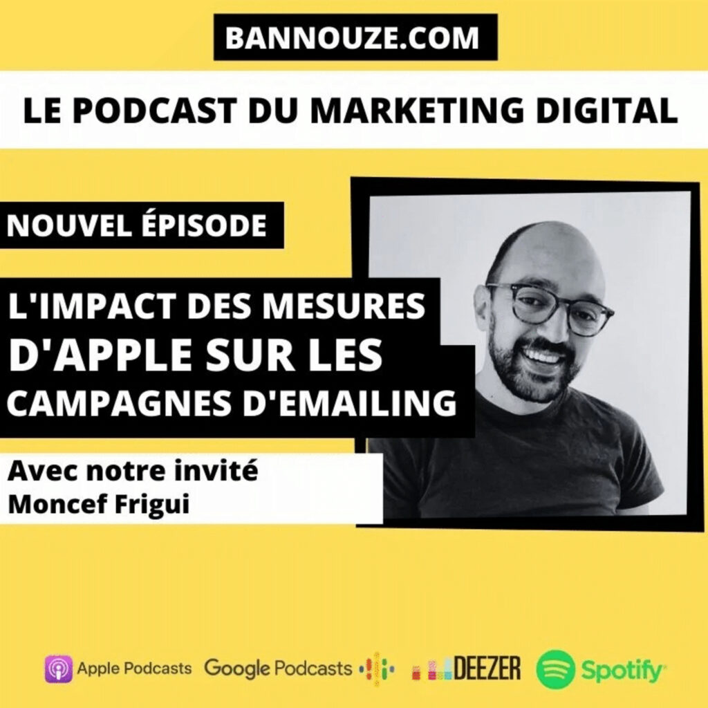Logo de l'épisode #63 : Emailing > L’impact des mesures d’Apple sur les campagnes d’emailing du podcast Bannouze : Le podcast du marketing digital !